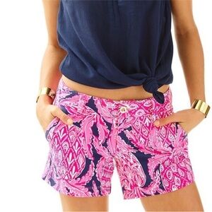 Lilly Pulitzer Pink and Navy Women's Shorts